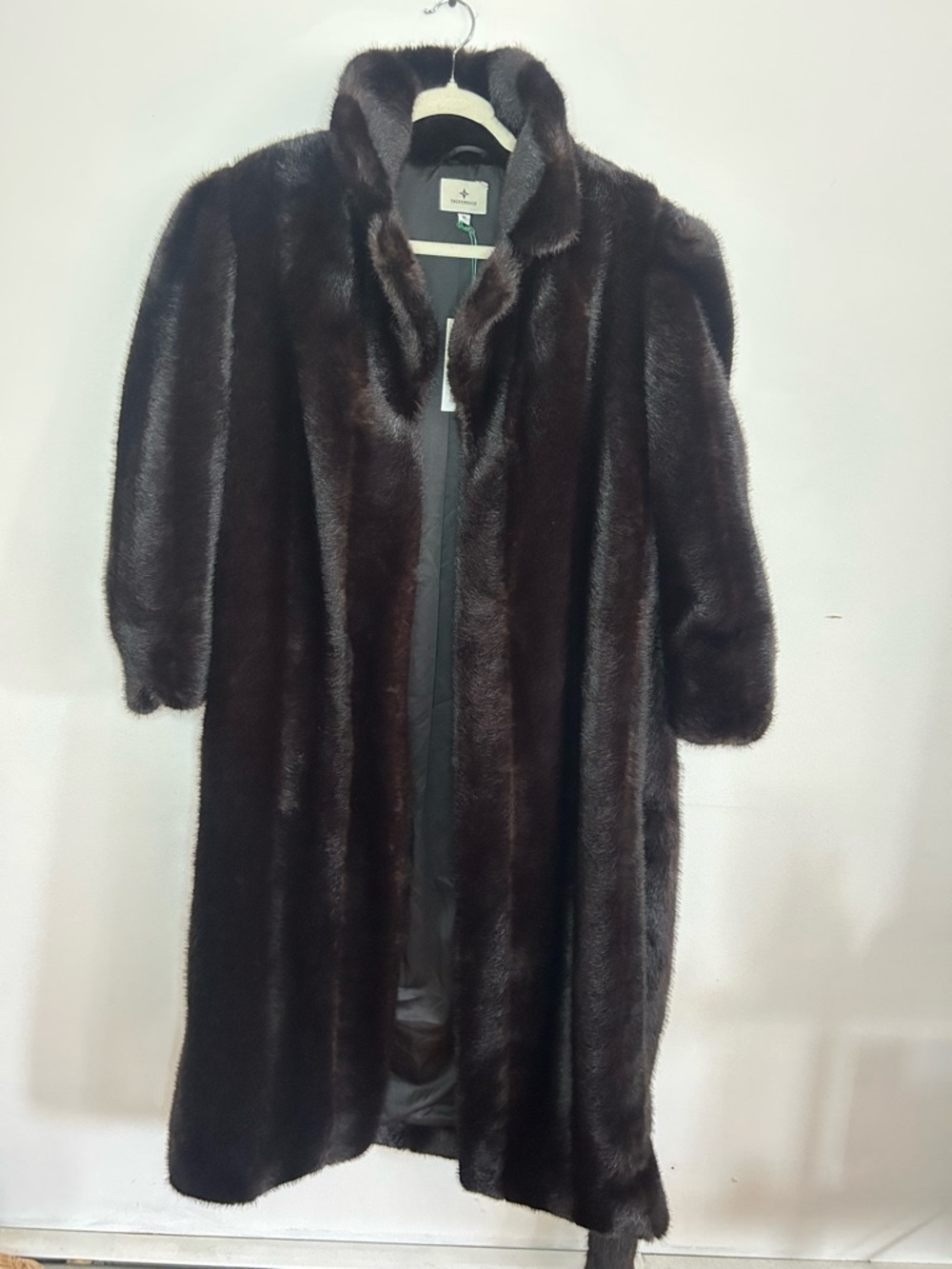 TUCKERNUCK NWT Brown Fur Carmella Coat size medium - Picture 7 of 11